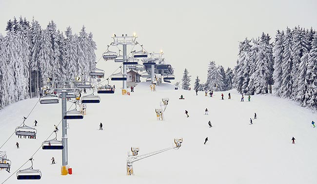 美国加州冬季滑雪场